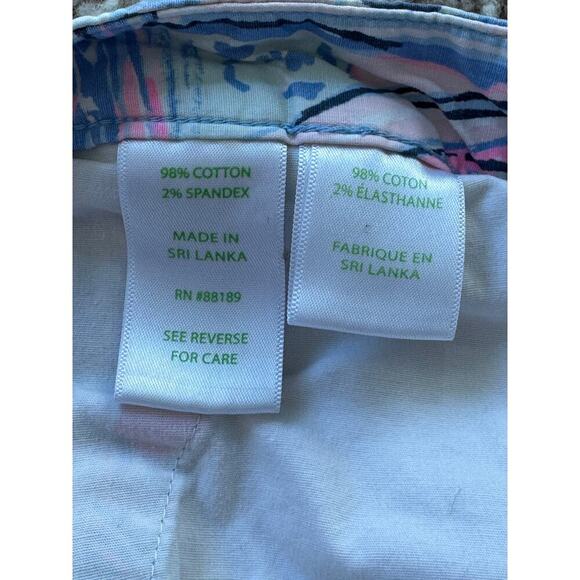 Lilly Pulitzer Aide Ruffle Pocket Whisper Blue Yeah Bouy, Stretch shorts, size 4 - Picture 8 of 8